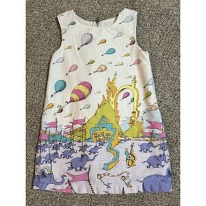 Dr. Seuss Toddler Girl Cute Shift Dress 2T Oh The Places You'll Go Colorful *A4